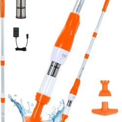 4 in 1 Cordless Rechargeable Small Pool Vacuum spa hot tub 90 Mins Running Time, 12 Gallons/Min Powerful Suction