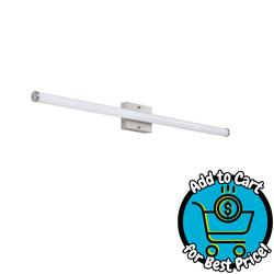 36"w 1-Light LED Round Linear Bath Vanity Light Brushed Nickel Finish - Brushed Nickel