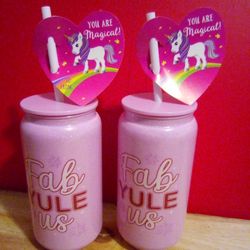 Fab Yule Us Cups With Straw 2/$5