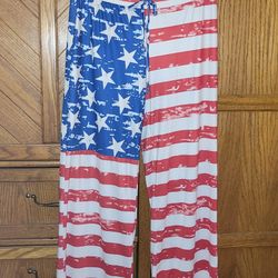Women's Size L Pants 4th Of July USA Flag Price Is Firm 