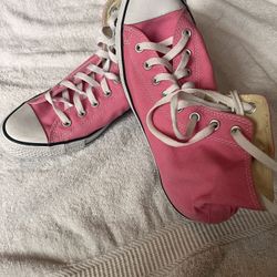 Pink Hightop Converse shoes