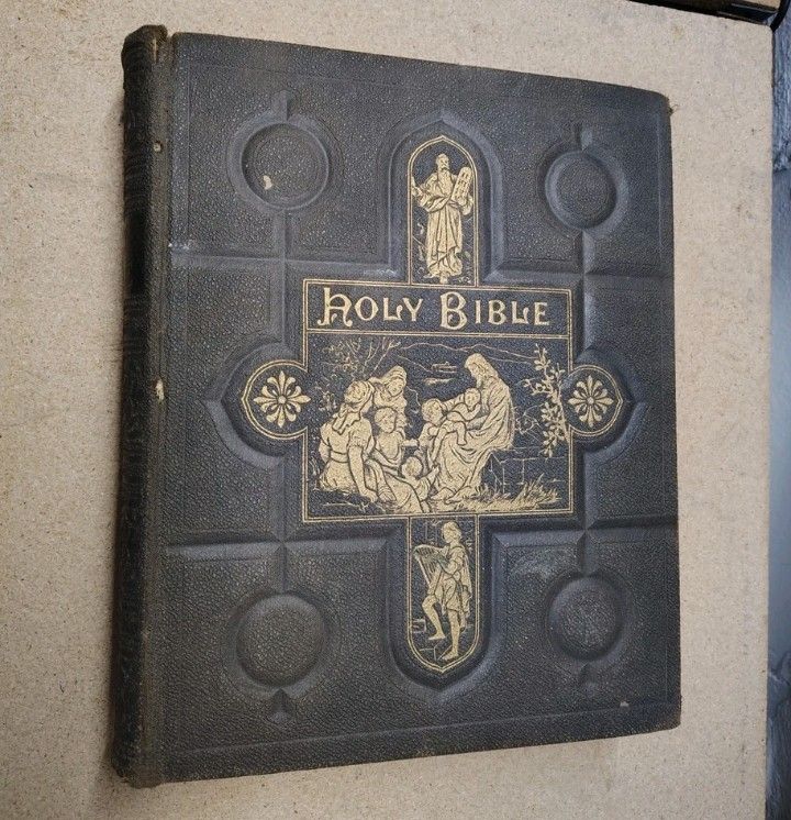 1892 Vintage Antique HOLY BIBLE