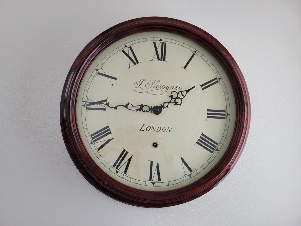 Panama Newgate Large Wood Frame Wall Clock
