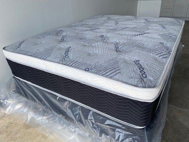 Cal King Euro Bamboo Pillow Top Mattress! 