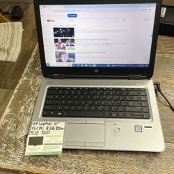 Hp Laptop 14” i5 Cpu 8gb 512ssd Win 10 Pro $240