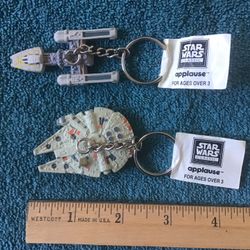 Applause Star Wars Millenium Falcon And Dangler Rebel Y Wing Keychains