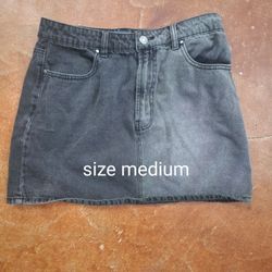 Grey Jean Skirt