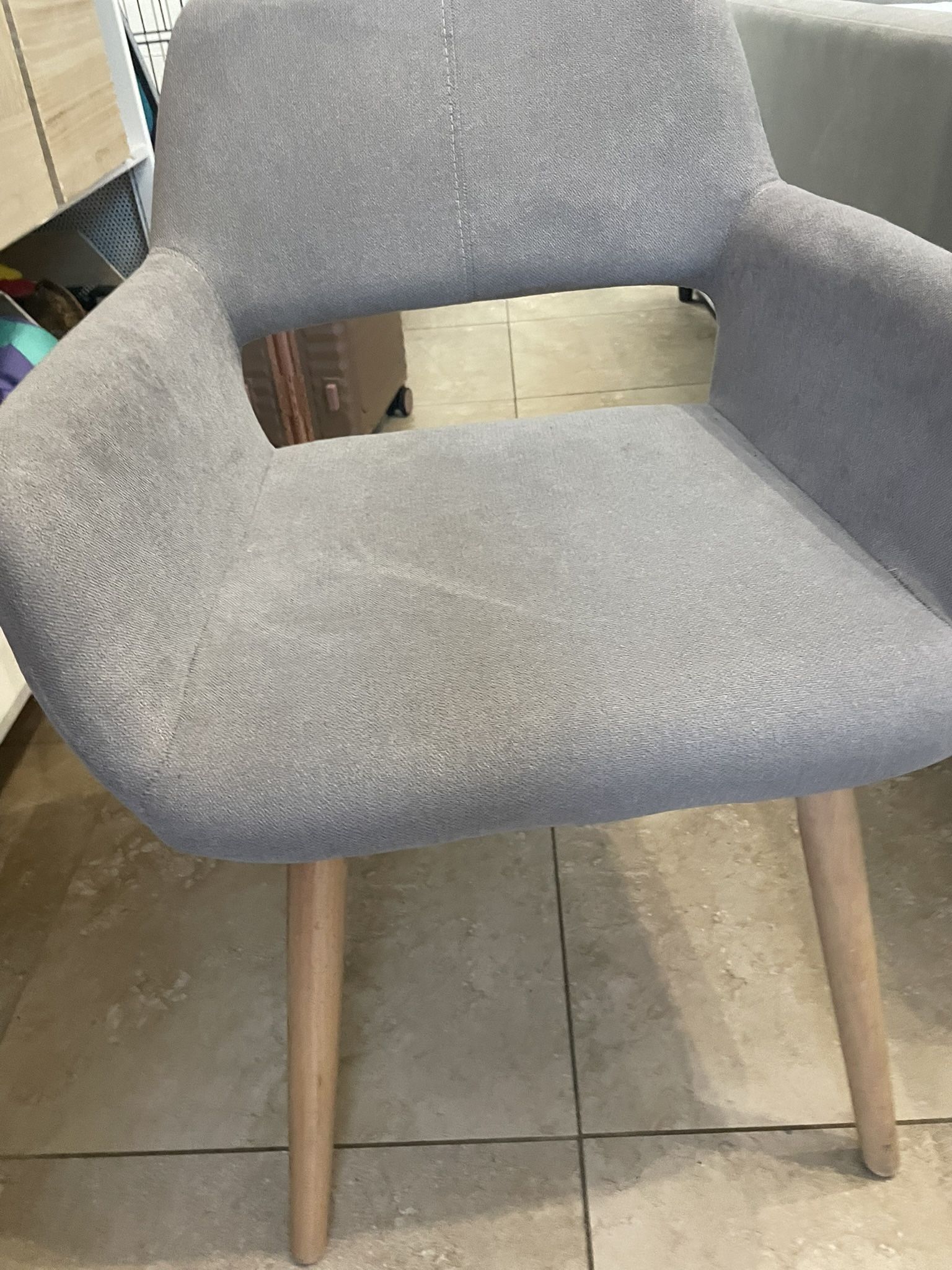 Microfiber Gray Chair