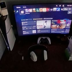 Ps5 With Controller, Aoc Monitor, Turtle Beach Headsets 800 Gen 2 