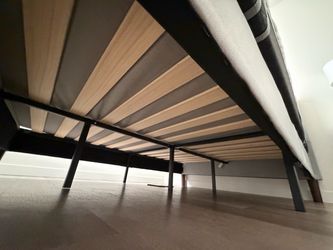 Queen Sized Modern Upholstered Platform Bed Frame