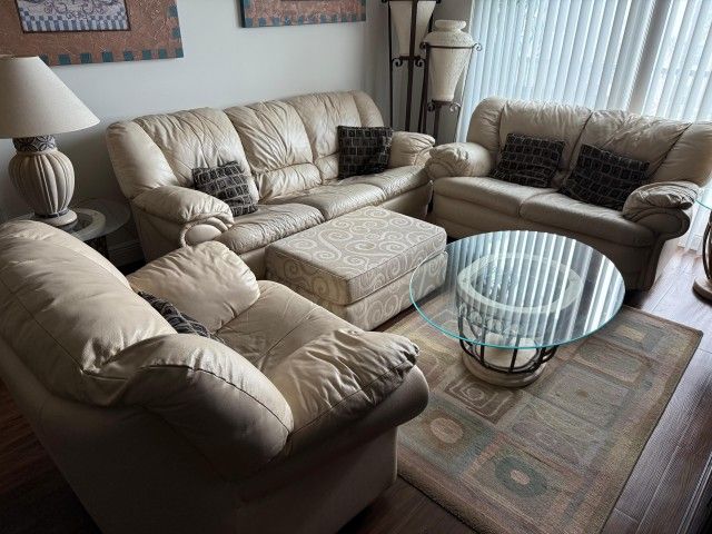 Leather Sofa Set