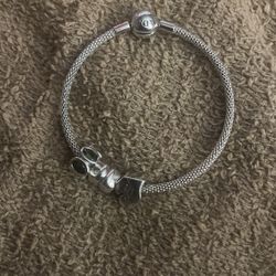 Pandora Mash Sterling Silver Bracelet Combo Comes With 3 charm’s