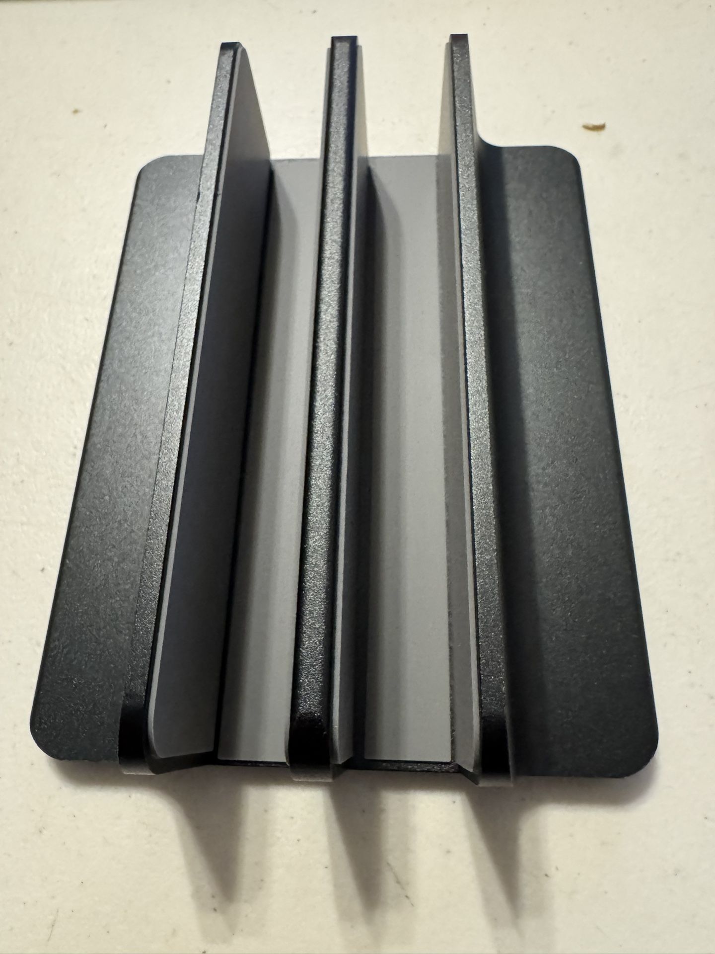 Vertical Laptop Stand, Laptop Holder with Adjustable Dock. Dual Slots Holder Compatible with Smartphones. Tablet, Notebook And Laptops