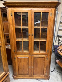Solid wood corner display/dresser/bookcase