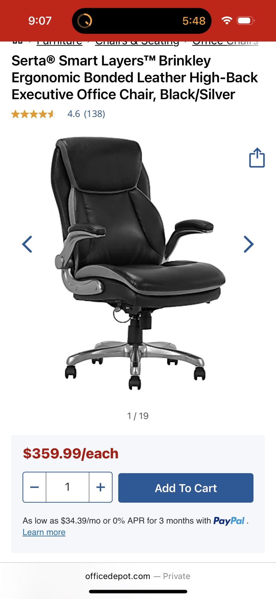 Serta Office Chair