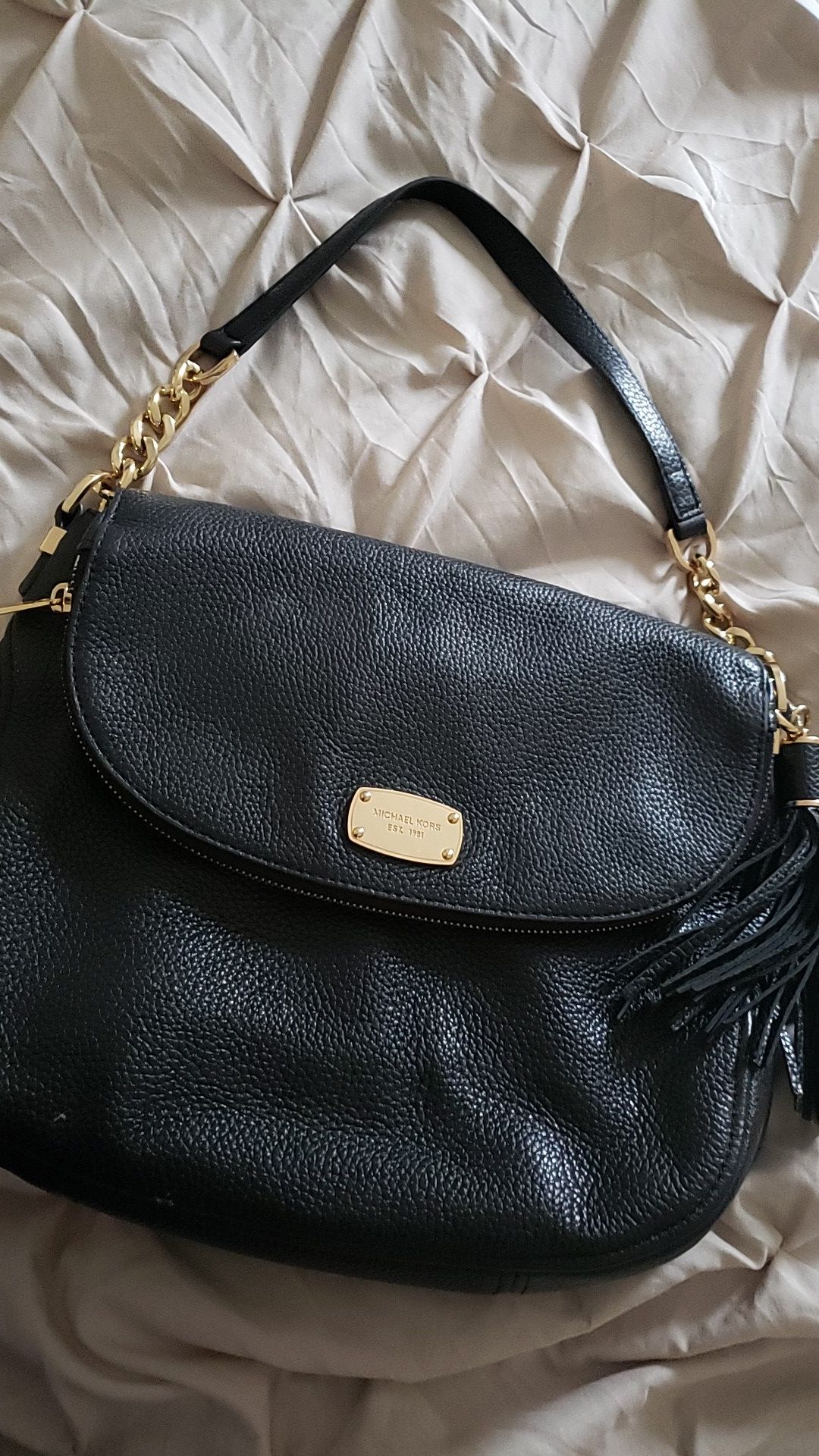 Mk authentic black leather bag