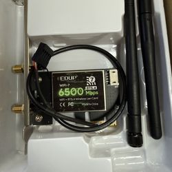 EDUP PCIe WiFi 7 Card BE6500 Wireless Network Card for PC, Bluetooth 5.4 Tri-Band 6G/5G/2.4Ghz OFDMA 802.11be, for Windows 11