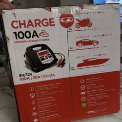 Schumacher Electric SC1564, a 6V/12V fully automatic battery charger and 100A engine starter. It is a versatile 5-in-1 or 6-in-1 automotive solution d