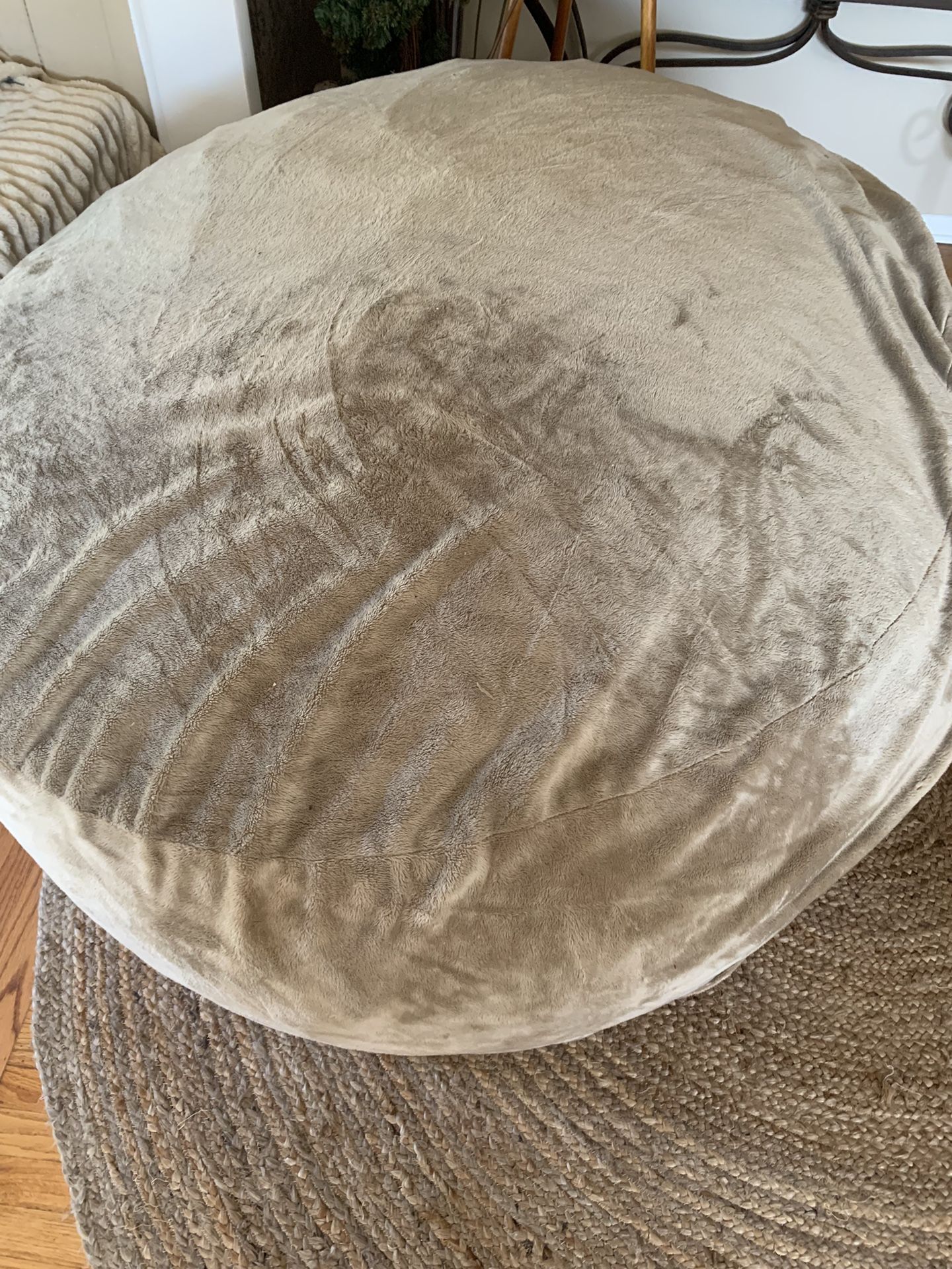 Large Beige Bean Bag