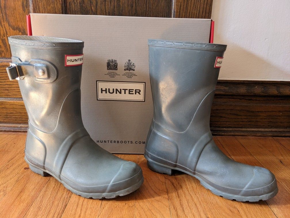 Hunter Boots Blue/Gray Women's Size 7 Rain Boots