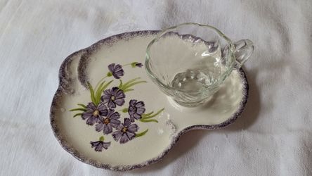 Hand painted 1950s Snack Tray