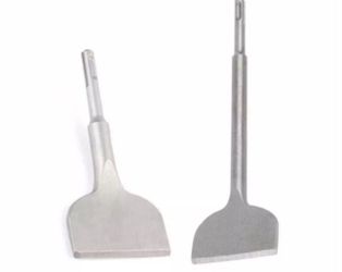 GSTK 2PCS  20°BEND CHISEL+STRAIGHT SCALING CHISEL 3"/ 75mm X 160/250mm SDS P Copy Rotary Hammer Drill Bit Tile Wide Chisel