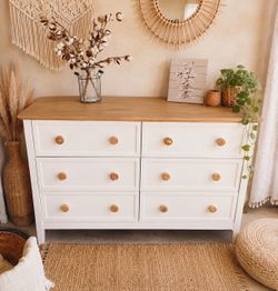 FABULOUS Rustic Bohemian 6 drawer Dresser BOHO CHIC