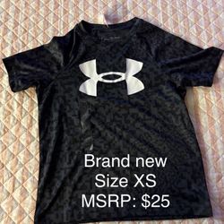 Under Armour Boys Tshirt Brand New Size XS