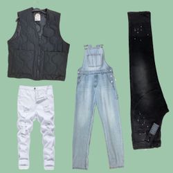 Customize Pants, Vests, Overalls, White Pants (Adults)