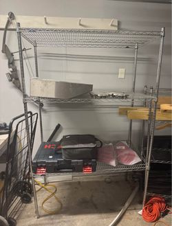 Heavy Duty Chrome Wire Shelving Unit – 48” x 74”
