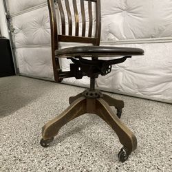 Vintage Wood Desk Chair