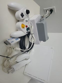 Nintendo Wii RVL-001 White Console-WiiRemote-Nunchuk -Wii2Hdm/ Adapter- G3 Wired tested