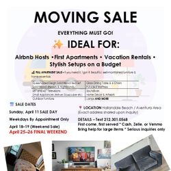 MOVING SALE - EVERYTHING MUST GO! 