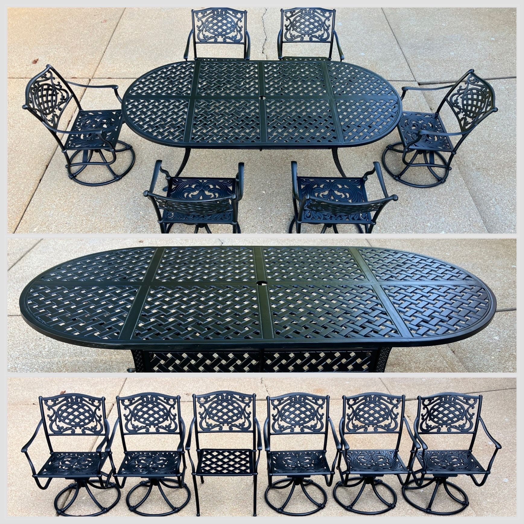 Hanamint Outdoor Patio Furniture 7 Piece Dining Set