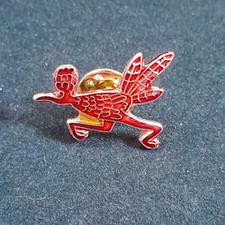 Vintage Road Runner Enamel Lapel Hat Tie Pin 