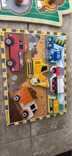 Melissa & Doug Vehicles Wooden Peg Puzzle