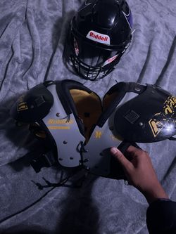 Football Helmet And Chest Pads