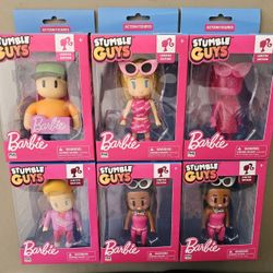 STUMBLE GUYS BARBIE LIMITED EDITION 5 GUY SET W/FREE EXTRA BROOKLYN 