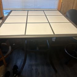 Patio Or Indoor Table With Extra Changeable Tiles 