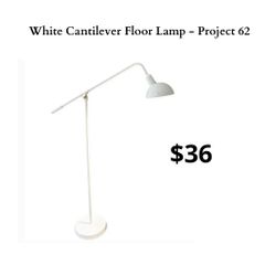 White Cantilever Floor Lamp - Project 62