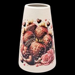 Ceramic Vase Chocolate Strawberries For Valentine's Day