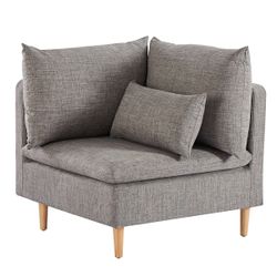 Open Box Homy Casa EDELINE CORNER 33.46" x 33.46" x 17.32" Modern Corner Seat for Living Room or Office