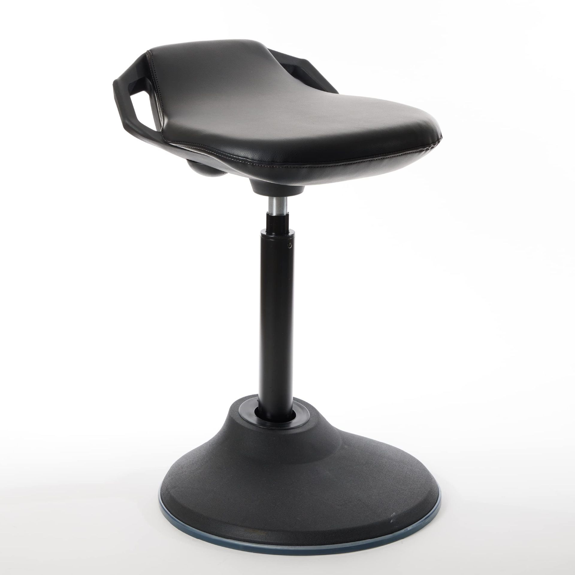 bonVIVO Standing Desk Chair - Ergonomic Chair for Tall Office Desks w/Back Support and Handles for Posture and Balance - Work from Home High Stool - B