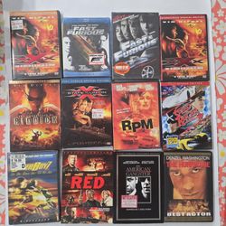 12 Movie Action DVD Blu-ray Lot Fast Furious Riddick Sealed x3 & More.