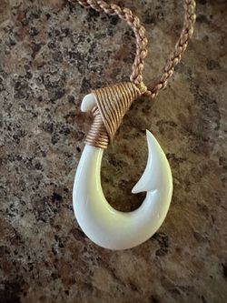 Hawaiian Design Fish Hook Pendant