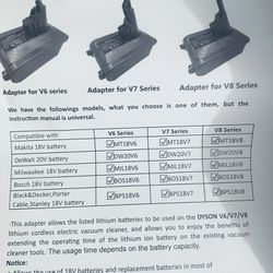 Dyson V6, V7, V8 Cordless Vacuum Power Adapter 