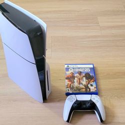 PS5 Slim Disc Edition w/ Controller and Game