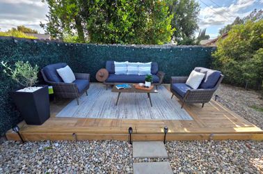 NEW Drew & Jonathan Famous Designers. Wicker Outdoor/Patio Set With Geobella eco friendly cushions