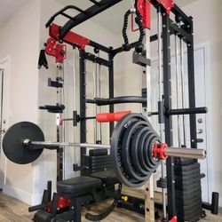 Brand New - Weights INCLUDED. FREE Delivery - LLERO A60 Home Gym. Smith Machine & Functional Trainer