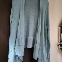 Women's Pastel Green Short Cardigan